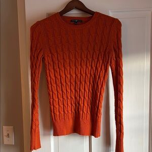 Orange Cable Knit Sweater